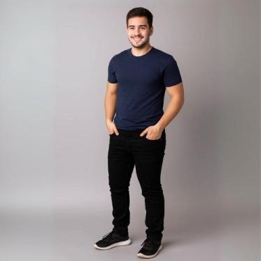 Imagem de Calça Jeans Stretch Lycra Masculina Slim 100% Algodão Linha Premium - 