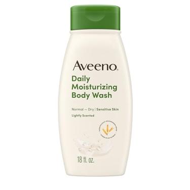 Imagem de Aveeno Daily Moisturizing Body Wash for Dry Skin with Soothing Oat ; Rich Emollients, Creamy Shower Cleanser, Gentle, Soap-Free and Dye-Free, Light Fragrance, 18 fl. oz