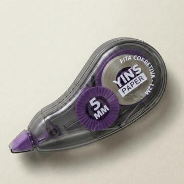 Imagem de Corretivo Fita Não Tóxico Yins Design Ergonômico Vidro Fumê Para Papel