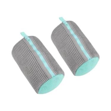 Imagem de Saco De Lavagem Para Tênis Com Zíper E Pelúcia Rica Para Máquina De La