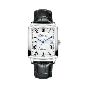 Imagem de Relógios De Quartzo Para Casal À Prova d'Água Com Pulseira De Couro Re