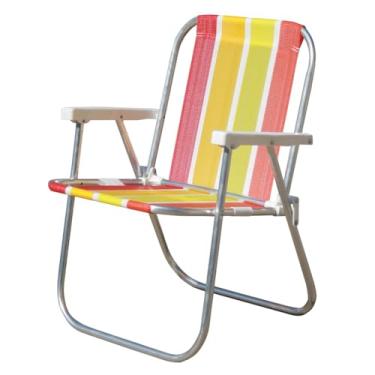 Imagem de Cadeira de Praia Alta de Alumínio - Resistente e Elegante, Ideal para Lar, Lazer ao Ar Livre, Varanda e Praia