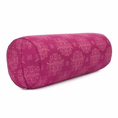 Imagem de YOGATERIA Bodhi Almofada Cilíndrica Bolster Maharaja |P/Meditação, Relaxamento e Yoga Restaurativa | Recheio de Kapok/fibra de paina e capa em algodão 65cm x 22cm 1.7kg (Lótus/Amora)