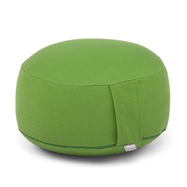 Imagem de YOGATERIA Bodhi Almofada de meditação Zafu Yoga | Zafu Rondo Eco | Almofada Puf de assento Yoga com recheio de Kapok/fibra de paina e capa em algodão eco 20cm x Ø 31cm 1.1kg (verde oliva)