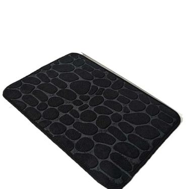 Imagem de Kit Tapete Soft Antiderrapante para Banheiro, Sala e Quarto com Diversas Cores 40cm x 60cm(KIT1-Preto)