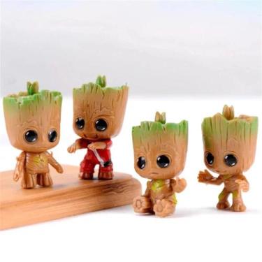 Imagem de Conjunto De Miniaturas Groot: 4 Peças De Artesanato De Bonecos De Deco