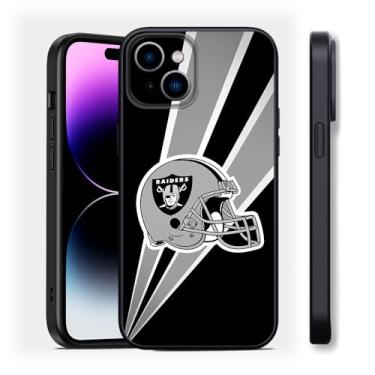Imagem de Capa para celular Las Vegas Football projetada para iPhone 15 Plus Plus, à prova de impacto, fina, com tema de rugby para iPhone 15 Plus de 6,7 polegadas, preta