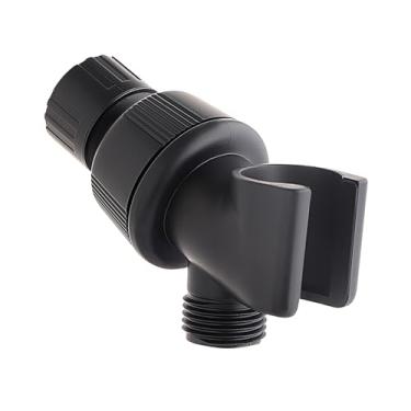 Imagem de SUPPLYGIANT Suporte de chuveiro ou chuveiro de mão, suporte de braço de chuveiro preto para conectar um braço de chuveiro e mangueira de chuveiro
