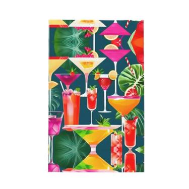 Imagem de XLLingL Toalhas de cozinha com estampa de coquetel tropical, panos de prato de microfibra, para decoração e limpeza de cozinha - 1 peça