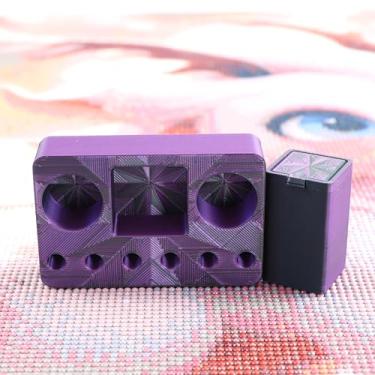 Imagem de Armazenamento de acessórios de arte de diamante, organizador de pintura de diamante para rolo de arte de diamante, pontas de caneta de pintura de diamante, cola e cera, suporte de caneta de arte de