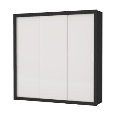 Imagem de Guarda Roupa Clarice 3 Pts Preto/Off - Carioca Móveis