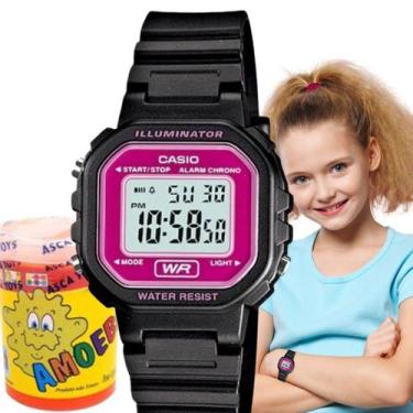 Imagem de Relógio de Pulso Casio Infantil Digital Esportivo Pequeno Redondo Cale