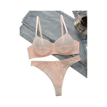 Imagem de Conjunto De Sutiã E Calcinha Sexy Com Renda Para Mulheres, Confortável