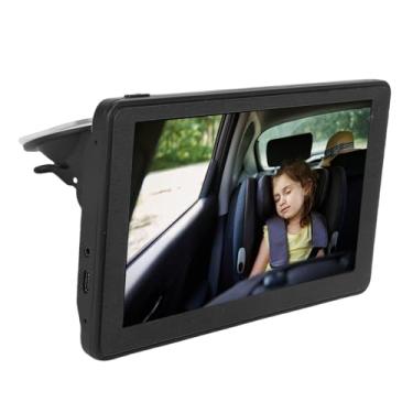 Imagem de GOWENIC Câmera Dupla para Carro de bebê, Tela Dividida HD de 7", Câmera Giratória de 360 ​​graus No Banco Traseiro, Brilho Ajustável, Monitor de bebê Com Dupla para Carro