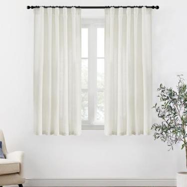 Imagem de Conjunto de cortinas transparentes XTMYI 137 cm de comprimento e 2 pai