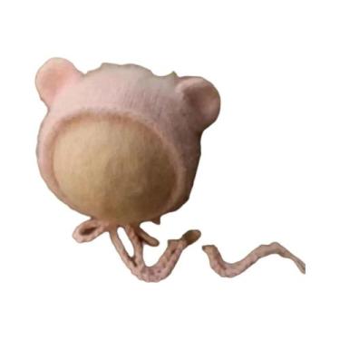 Imagem de Gorro De Crochê Macio Com Ursinho Para Bebês Recém-nascidos, Meninos E