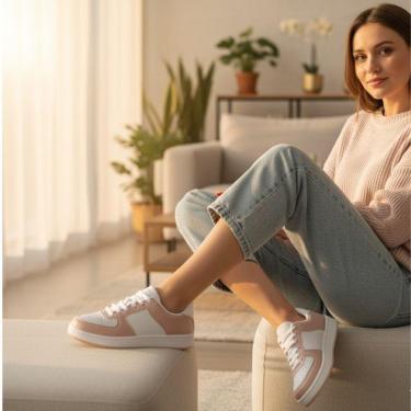 Imagem de Tênis Sneakers Feminino e Masculino Moda Blogueira Social Casual Skate Lindo e Confortável-Unissex