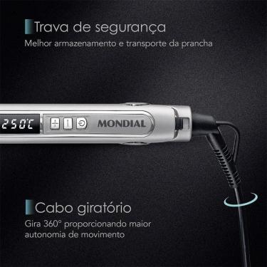Imagem de Prancha de Cabelo P02 Ultra Liss Pro Mondial Preto Bivolt