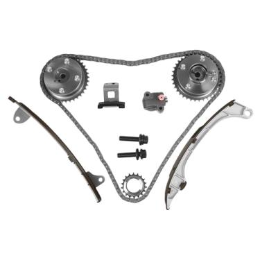 Imagem de CYCWER 13521-0V010 Kit de corrente de distribuição do motor com tensor guia VVT roda dentada serve para Toyota Camry Highlander RAV4 Sienna Avalon Venza 2.5L 2.7L, substitui OE 13070-0V013, 13070