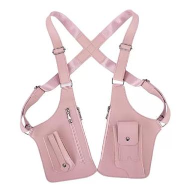 Imagem de Bolsa antifurto nas axilas, coldre de ombro oculto, bolsa de armazenamento dupla, bolso para carteira de telefone (marrom claro)