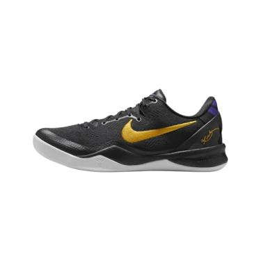 Imagem de Tênis de basquete Kobe VIII Protro (HF9550-001, preto/branco/roxo quadrado/ouro universitário), Preto/Branco/Roxo Court/Ouro Universitário, 41 BR