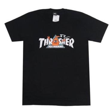 Imagem de Camiseta Thrasher X Toy Machine Vortex - Preto-Masculino