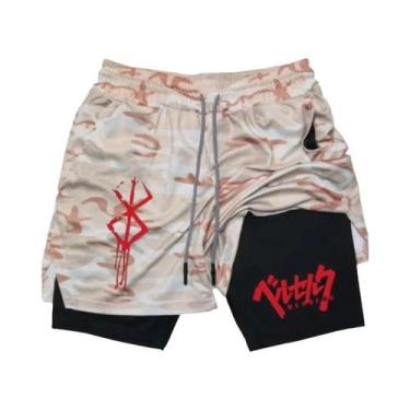 Imagem de Shorts Esportivos Masculinos 2 Em 1 De Secagem Rápida, Camada Dupla, P