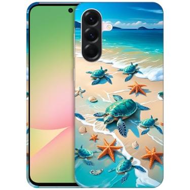 Imagem de GlamCase - Capa com suporte impresso Turtles on Beach para A565G branco