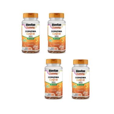 Imagem de Kit 4 Coenzima Coq-10 Gummy 4x30 Gomas De Laranja Unilife, Laranja