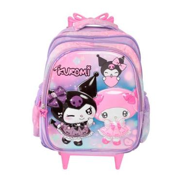 Imagem de Mochila Infantil Feminina Com Rodinhas Estampa 3D Creche - Plike