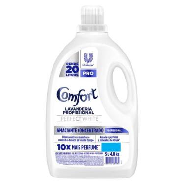 Imagem de Amaciante Concentrado Perfect White Comfort Profissional 5L, sem Fragr