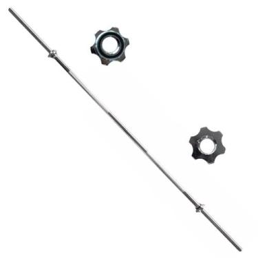 Imagem de Barra Reta Maciça 120cm para Musculação Linha Consport Pegada Recartil