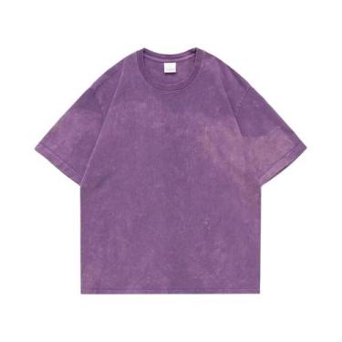 Imagem de Camiseta Unissex Retro Punk De Algodão 230g Com Ombros Caídos E Manga 