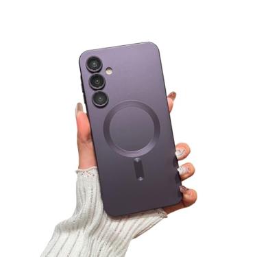 Imagem de Doowear Capa magnética para Galaxy S25 Plus [compatível com carregador Magsafe] sem fio, antiarranhões, à prova de choque, proteção total da câmera, capa fina de silicone para celular para Samsung