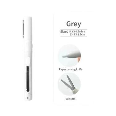 Imagem de Tesoura Portátil Mini Multifuncional 2 Em 1: Cortador De Papel E Faca 