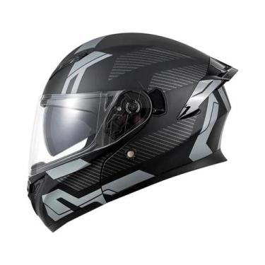 Imagem de Capacete De Motocicleta Masculino Com Viseira Dupla, Proteção Solar, P