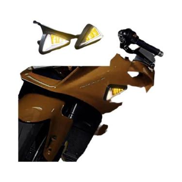 Imagem de Luzes De Sinalização LED Para Motocicleta 12V, Indicador De Sinalizaçã