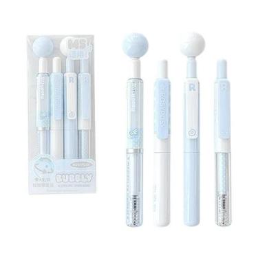 Imagem de Canetas Gel Neutras 4 Unidades: Alta Estética, Rotação 360 graus E Des