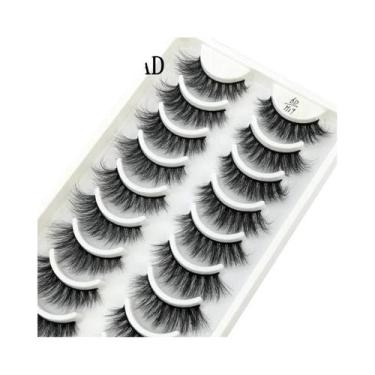 Imagem de Cílios Postiços 3D De Visom Sintético Macios E Volumosos - 10 Pares Na