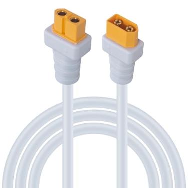 Imagem de Danfetsoy XT60 Cabo de extensão XT60 de 1,5 m XT60 macho para XT60 fêmea para cabo de alimentação resistente para drones, aviões RC, aplicações solares, carrinhos de mão