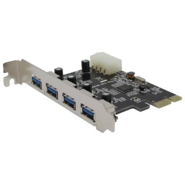 Imagem de Placa Pci-E 4 Portas Usb 3.0 5gb/s Usb 1 Sata Pci Express 1x