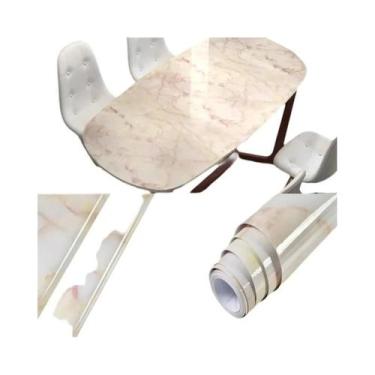 Imagem de Papel De Parede Adesivo Impermeável De Mármore 40cm Para Armário De Co