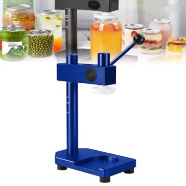 Imagem de Máquina manual de selagem de latas – Ferramenta de costura azul para alimentos enlatados, leite, chá, café, garrafas – vedação fácil para uso doméstico, selante manual de latas para bebidas DIY