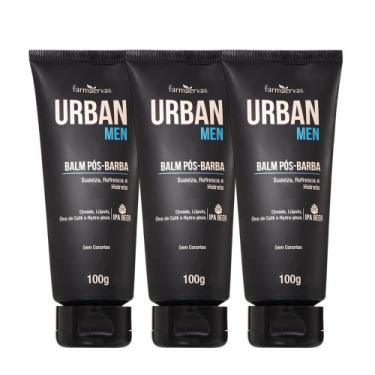 Imagem de Kit 3 Balm Pós Barba Loção Creme Hidratante Facial IPA Beer 100g Urban