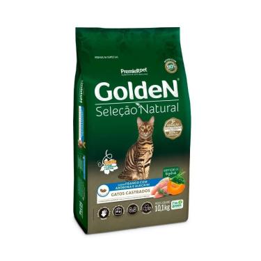 Imagem de Ração Golden Seleção Natural Gatos Adultos Castrados Abóbora 10,1Kg