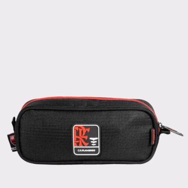 Imagem de Estojo Flamengo Simples Esportivo Preto e Vermelho - Xeryus, Único