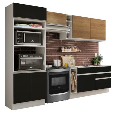 Imagem de Cozinha Jade com Armário e Balcão sem Tampo e Pia Madesa