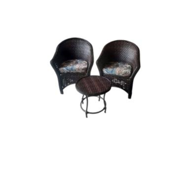 Imagem de Kit 2 Poltronas E Mesinha De Centro Fibra Sintética