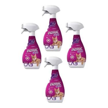 Imagem de 4 EnziMac Gatos Eliminador De Odores E Manchas Spray 500ml - Labgard