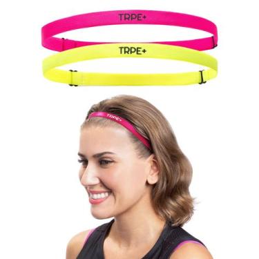 Imagem de Faixa Elástica Cabeça C Regulagem Tamanho Rosa Amarelo Neon - Transpir